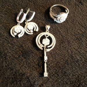 Silver Cubic Zirconium Set